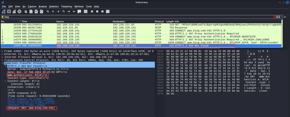 Attacker returns 404 to victim